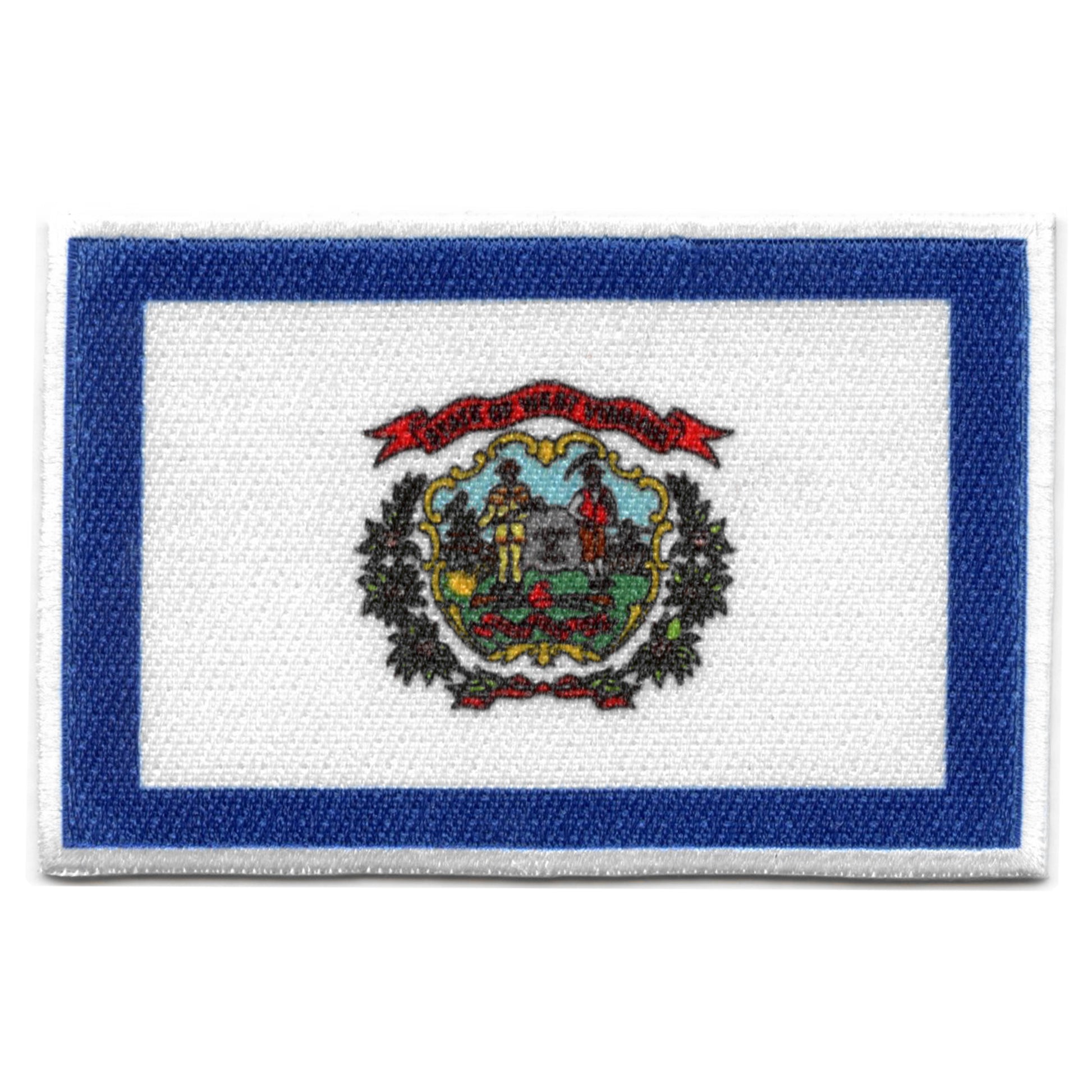 West Virginia Patch State Flag Embroidered Iron On 