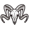 Horned Goat Skull Patch Demonic Animal Carcass Embroidered Iron On