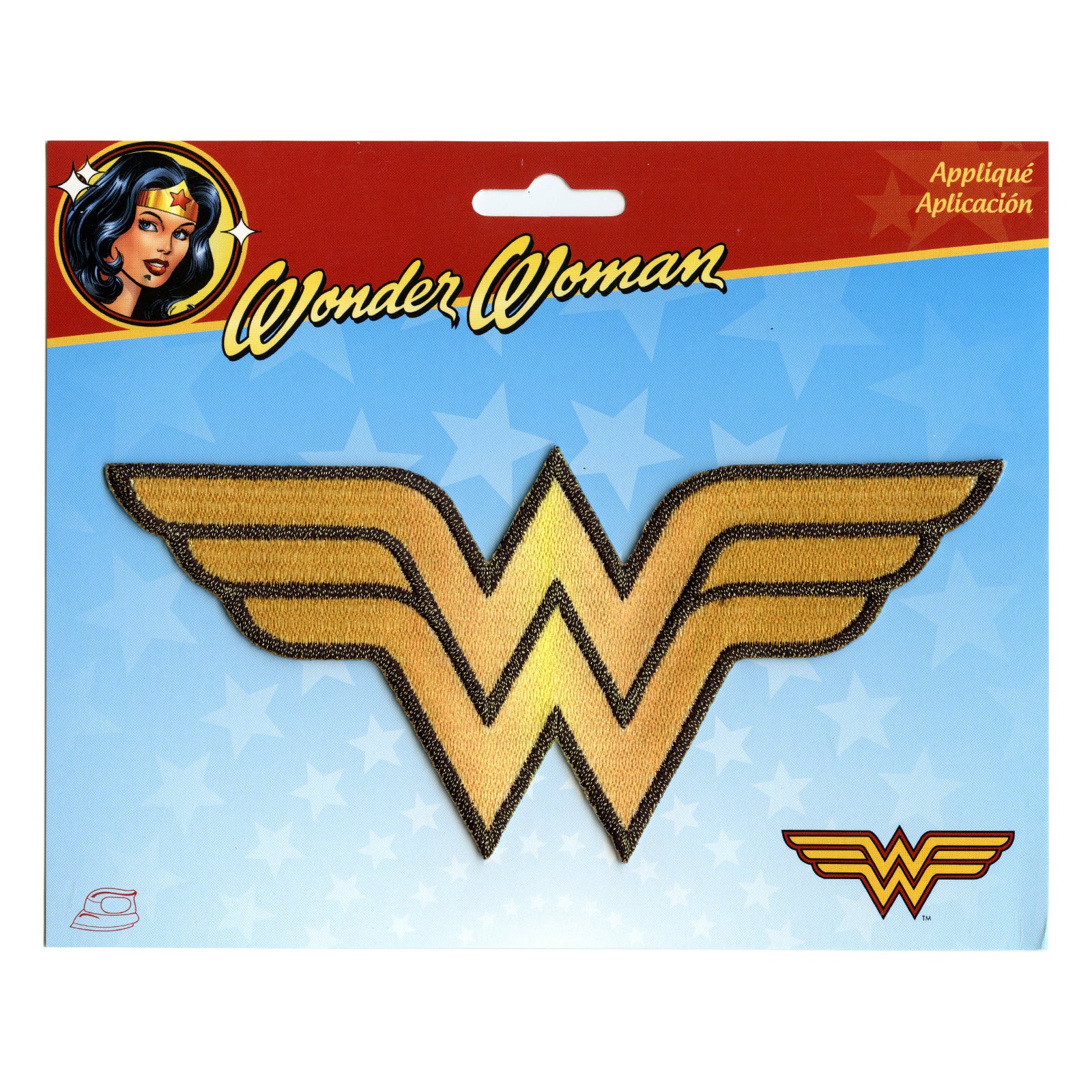 DC Comics Wonder Woman Glitter Logo Iron on Applique Patch - L 