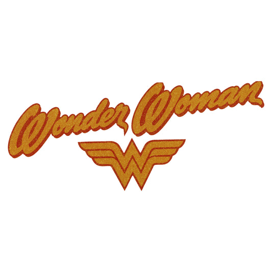 DC Wonder Woman Glitter Logo Iron On Transfer 