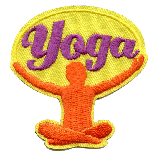 Yoga Embroidered Iron On Patch 