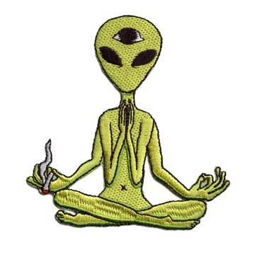 Zen Alien Patch Joint In Hand Embroidered Iron On 