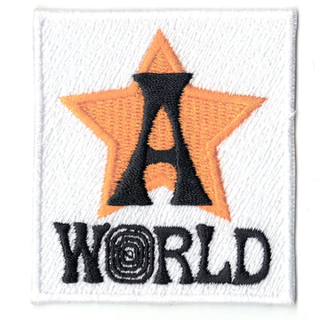 Orange Star Box Logo Iron On Patch 