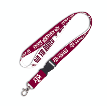 Texas A&M Aggies University 2-Sided Detachable Lanyard 