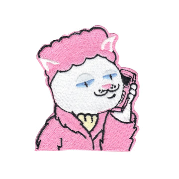 Bad Cat Trapgod Pink Pimp Iron On Applique Patch 