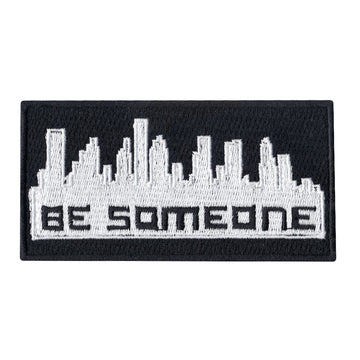 Be Someone Houston Texas Graffiti Iron on Patch (Black) 