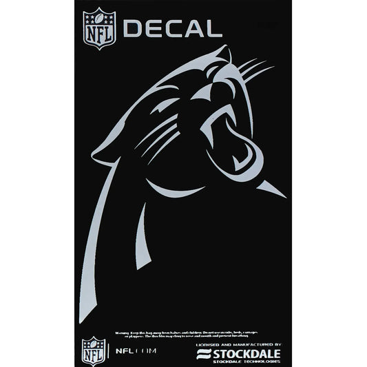 Carolina Panthers Metallic Chrome Decal 3 x 5 Inches 