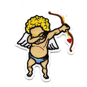 Cupid Love Dabbing Angel Valentines Iron-on Patch 