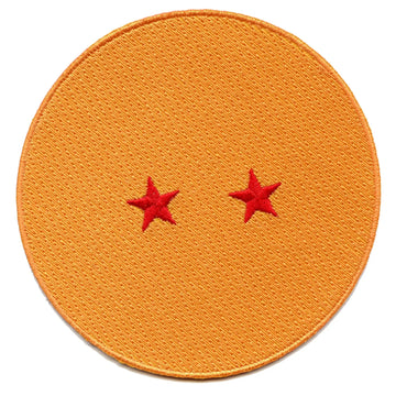 Dragon Ball Z Two Star Dragonball Anime Embroidered Iron On Patch 