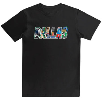 Patch Collection's Dallas Texas Iconic Collage Unisex Crewneck T-Shirt 