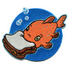 Official Lilo And Stitch: Pudge The Fish With Sandwich Embroidered Iron On Patch 