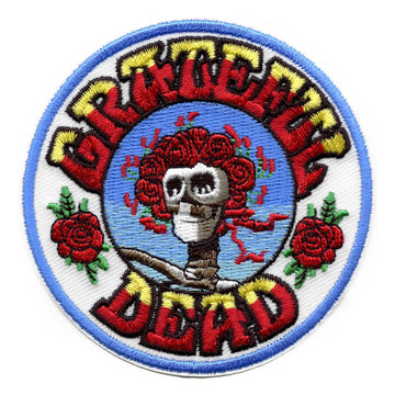 Grateful Dead Patch Skull Rose Logo Embroidered Iron On 