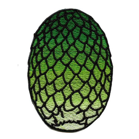 Green Dragon Egg Iron On Patch 