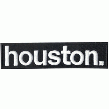 Black City Of Houston Texas Puff Raised Box Logo Embroidered Iron on Patch 