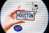 Please Excuse My Houston Attitude License Plate Iron On Patch 