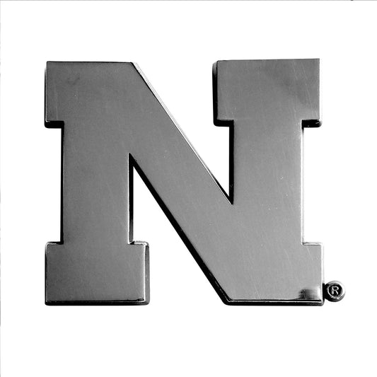 Nebraska Cornhuskers Premium Solid Metal Chrome Plated Car Auto Emblem 