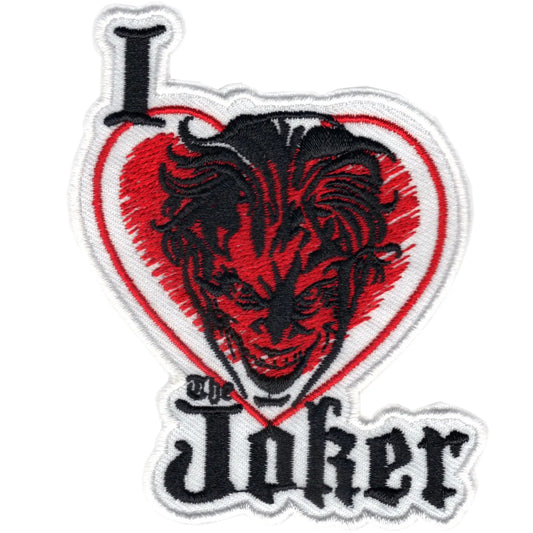 DC Comics Batman I Heart The Joker iron on Applique Patch 