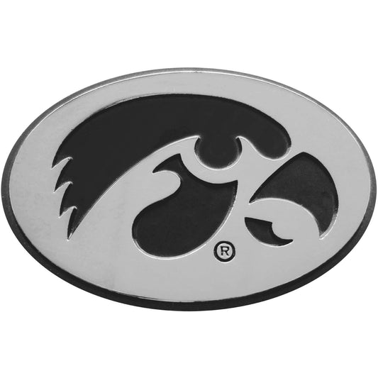 Iowa Hawkeyes Premium Solid Metal Chrome Plated Car Auto Emblem 