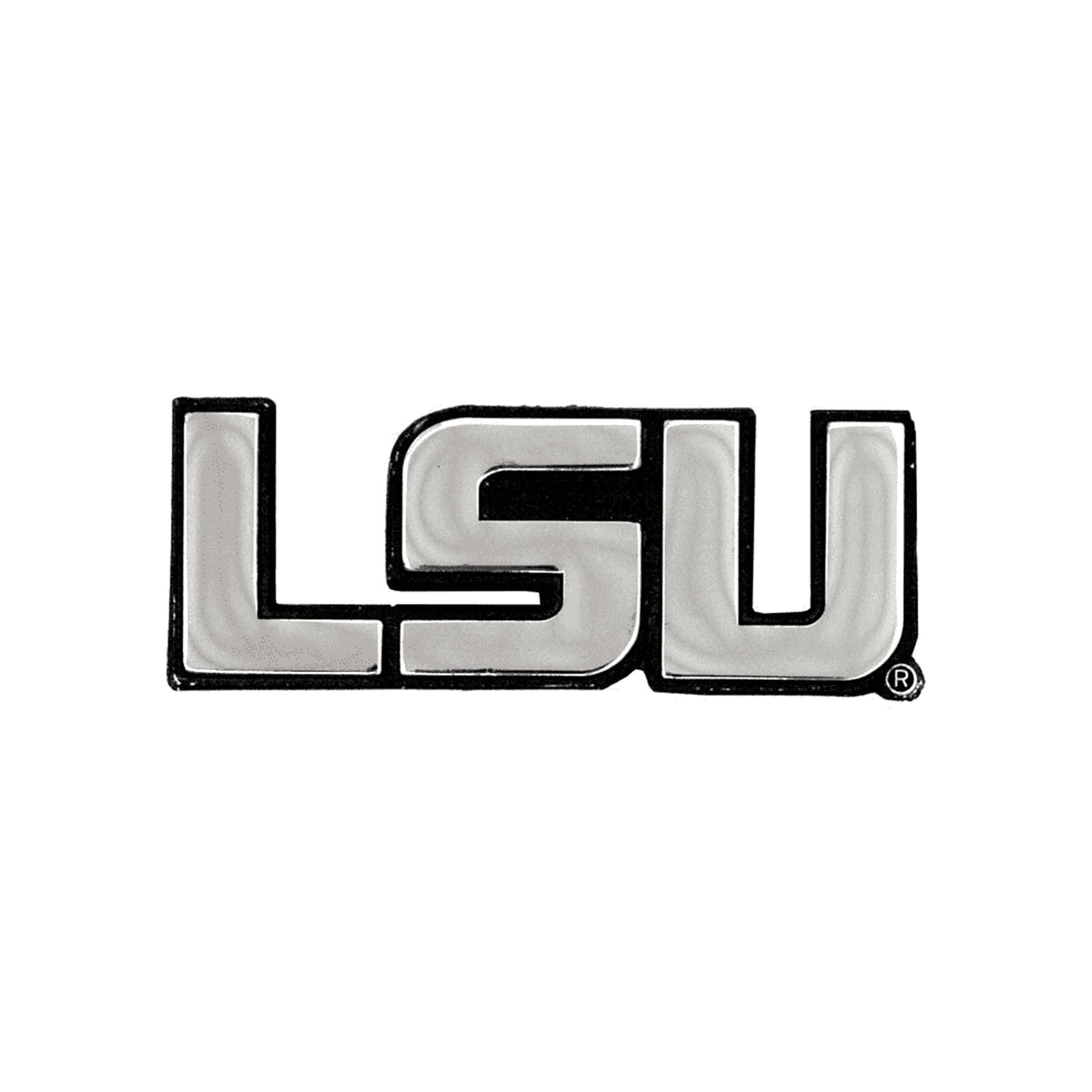 Louisiana State Tigers  LSU Solid Metal Chrome Emblem 