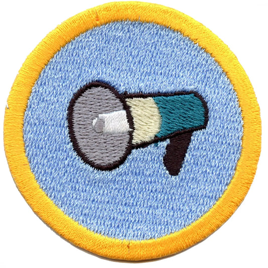 PSA Megaphone Scout Merit Badge Embroidered Iron-on Patch 