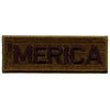 'Merica Script Olive Green Box Logo Patch 