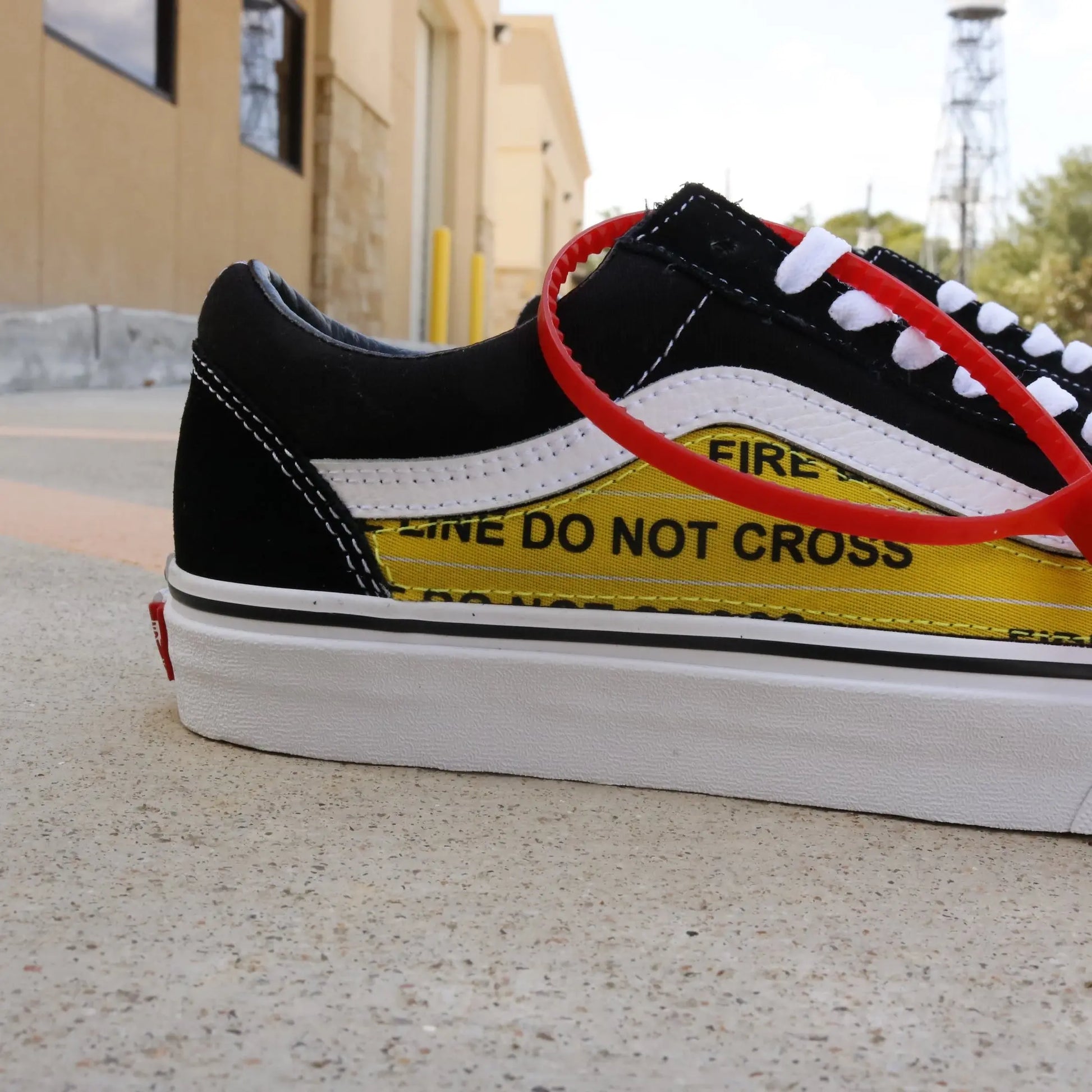 Vans Old Skool x OFF White Custom Handmade Shoes By Patch Collection 