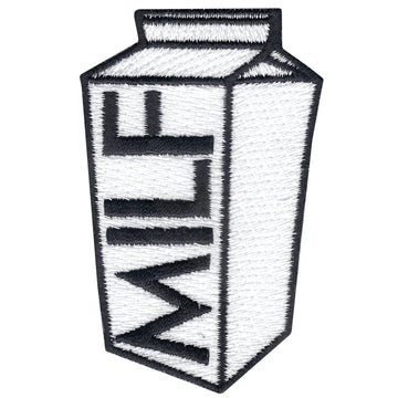 Milf Milk Carton Iron On Embroidered Patch 