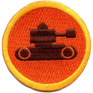 Military Tank Strategy Merit Badge Embroidered Iron-on Patch 