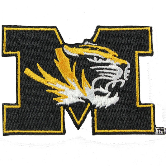 Missouri Tigers M University Logo Iron On Embroidered Patch 