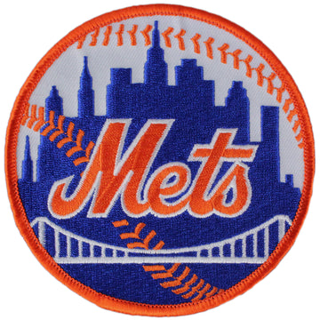 New York Mets Home Sleeve Patch (Orange Border) 