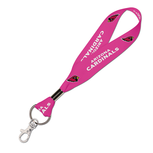 Arizona Cardinals Lanyard Key Strap Pink Breast Cancer Awareness 