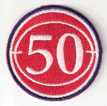 Detroit Pistons 50th Anniversary Logo Patch Small Version 