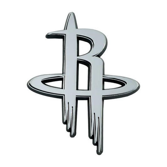 Houston Rockets Solid Metal Chrome Auto Emblem 