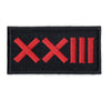 Roman Numeral Number 23 Iron On Patch 