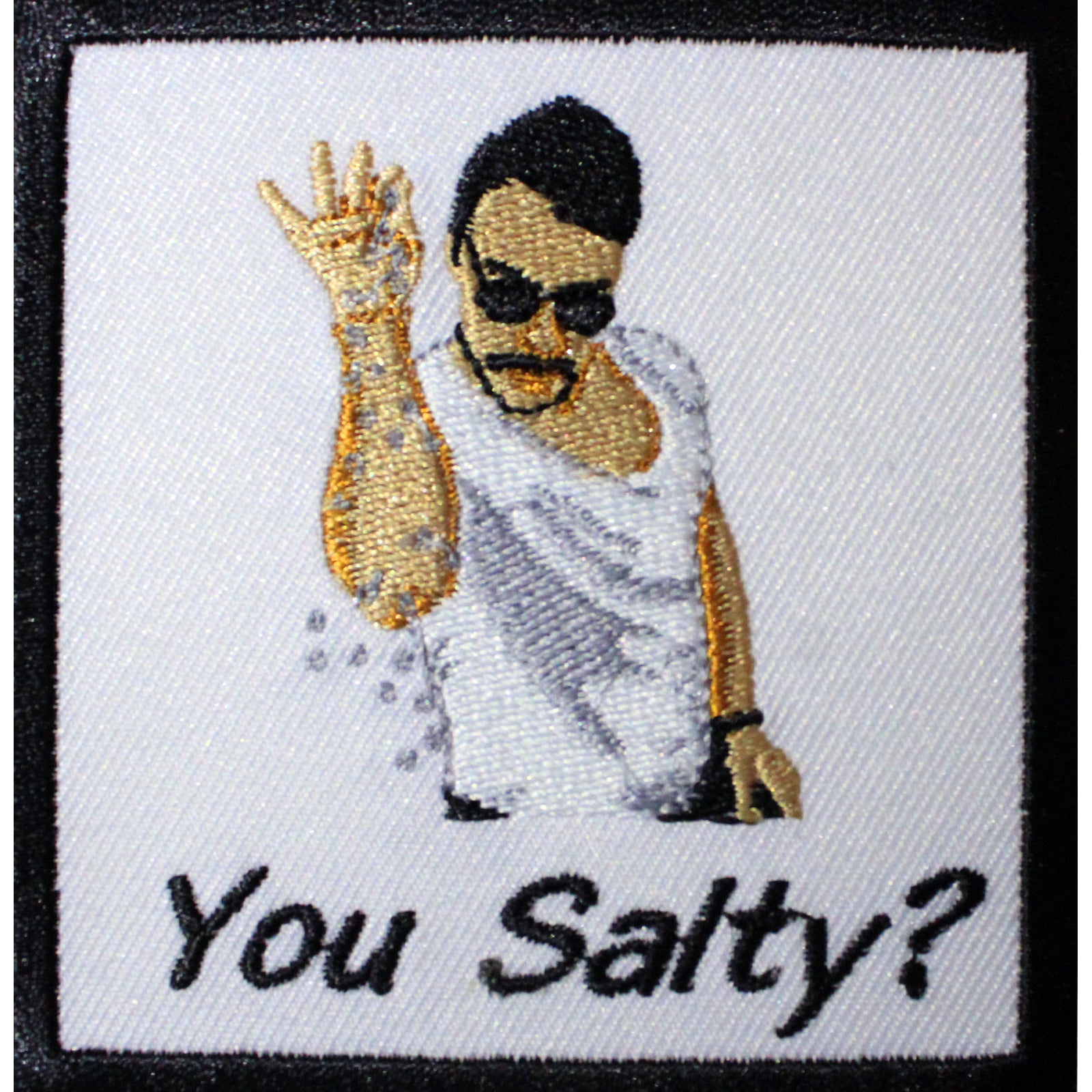 Salt Bae 'You Salty' Emoji Meme Embroidered Patch 