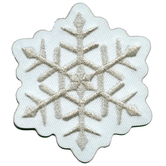 Snowflake Embroidered Iron On Patch 