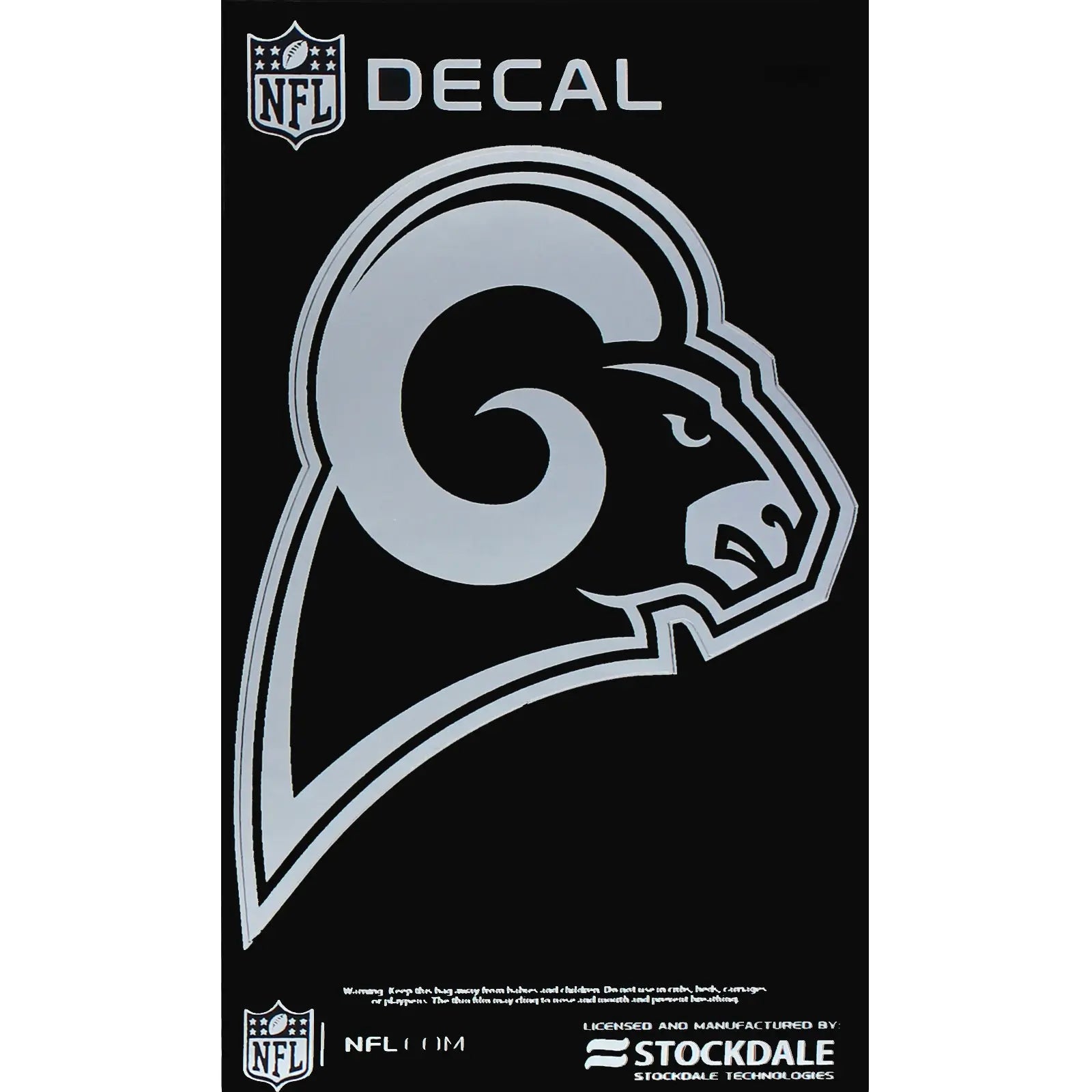 Los Angeles Rams Metallic Chrome Decal 