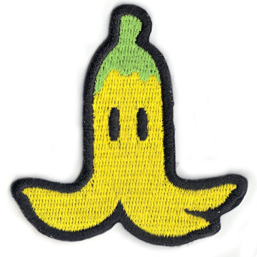 Nintendo Super Mario Game Kart Banana Peel Iron On Patch 