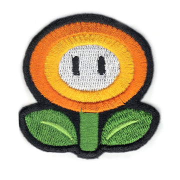 Nintendo Super Mario Game Fire Flower Iron On Patch 