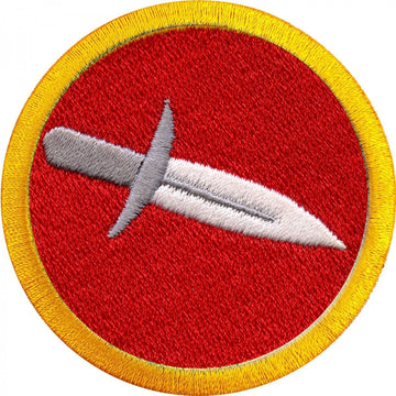 Blade Sharpening Merit Badge Embroidered Iron-on Patch 