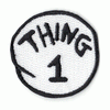 Thing 1 Thing 2 Iron On Embroidered Patches 