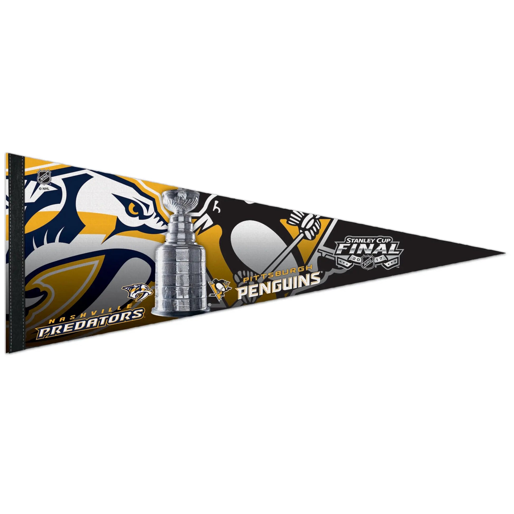 2017 NHL Stanley Cup Final Dueling Premium Pennant Predators vs. Penguins 