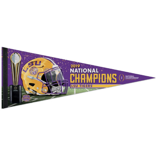 LSU Tigers WinCraft College Football Playoff 2019 National Champions 12'' x 30'' Premium Pennant 