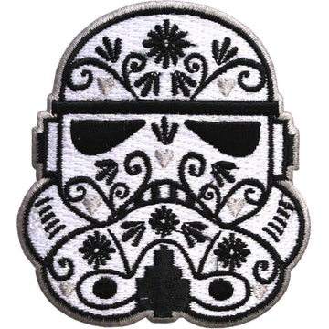 Star Wars Official Stormtrooper Helmet Iron On Patch (Alt) 